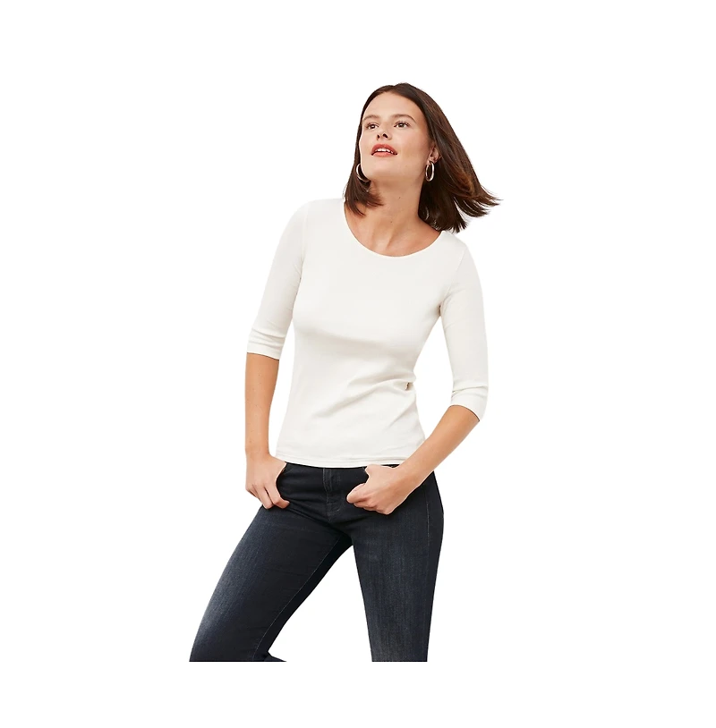 M.m.LaFleur Women's Soyoung T-Shirt - Organic Ribbed Pima Cotton