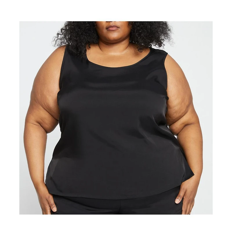Universal Standard Womens Plus Cooling Stretch Cupro Tank