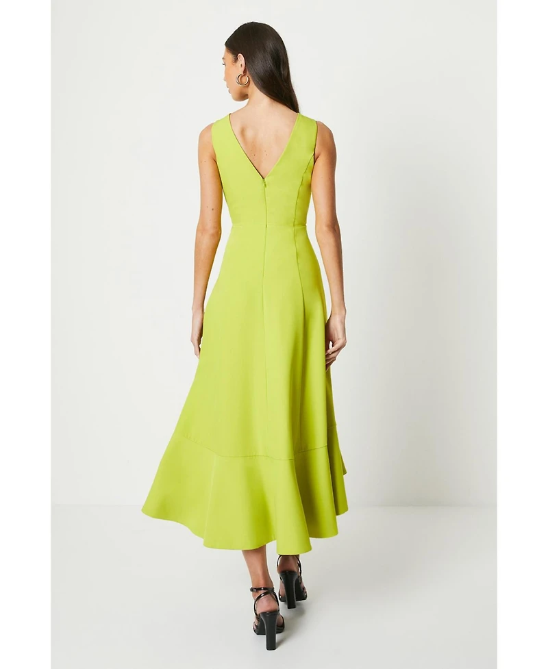 Coast Crepe Ruffle Dress With Low Back