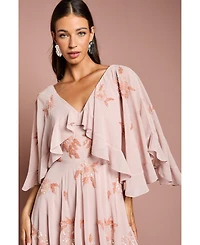 Coast Embellished Frill Cape Midi Dress