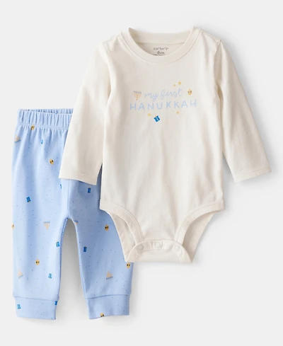 Carter's Baby Boys or Baby Girls My First Hanukkah Bodysuit and Pants, 2-Piece Set