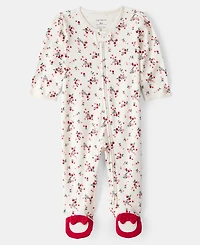 Carter's Baby Girls Floral Zip-Up Sleep and Play Coverall