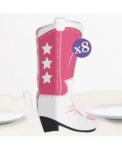Freestanding 3D Rodeo Cowgirl Boots Centerpiece Table Decorations