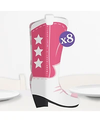 Freestanding 3D Rodeo Cowgirl Boots Centerpiece Table Decorations