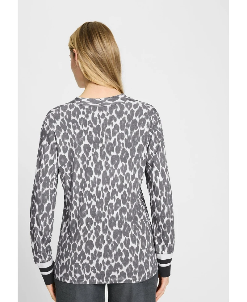 Olsen Women's Allover Leopard Print T-Shirt