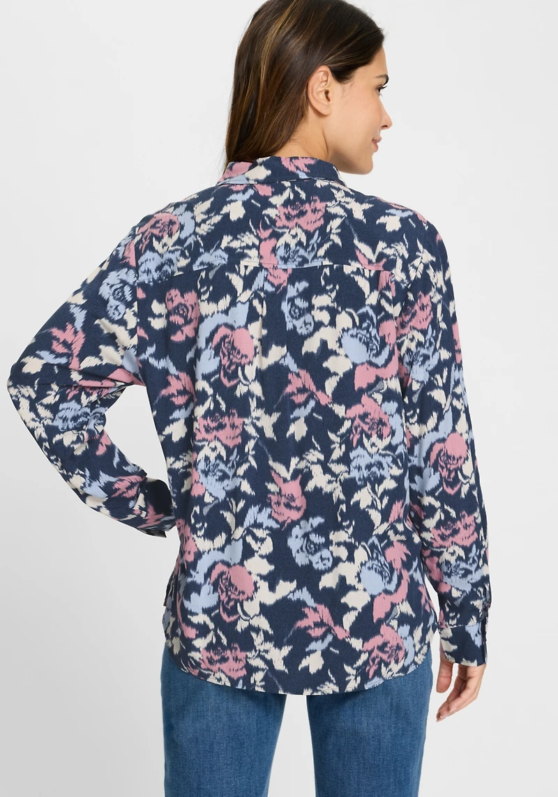 Olsen Abstract Floral Shirt
