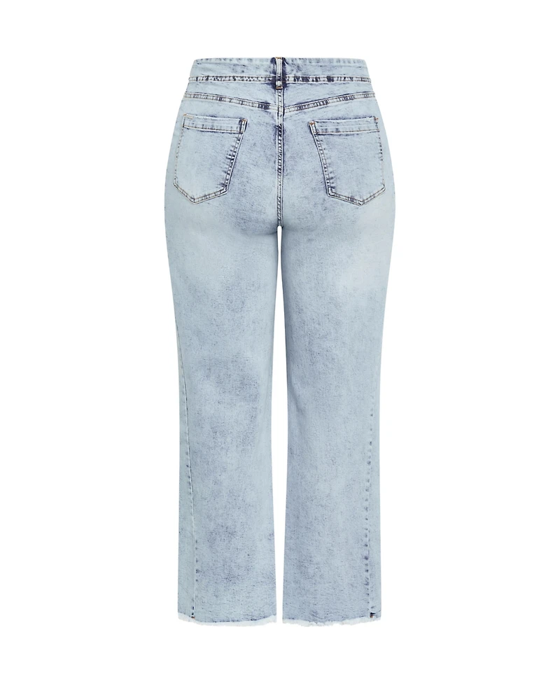 City Chic Women's Harley Fit Aliya Wide Leg Jean