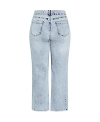 City Chic Women's Harley Fit Aliya Wide Leg Jean