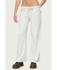 Edikted Women's Cicilia Straight Leg Ribbed Pants