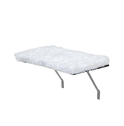Zeus & Ruta Wall-Mounted Cat Window Seat with Cushion in White