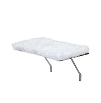 Zeus & Ruta Wall-Mounted Cat Window Seat with Cushion in White