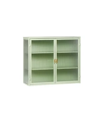 Casainc 28" Wall Cabinet with Glass Doors and 3-Tier Storage for Living Dining Areas