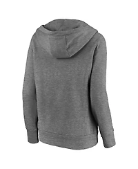 Fanatics Men's Heather Gray Wisconsin Badgers V-Neck Pullover Hoodie