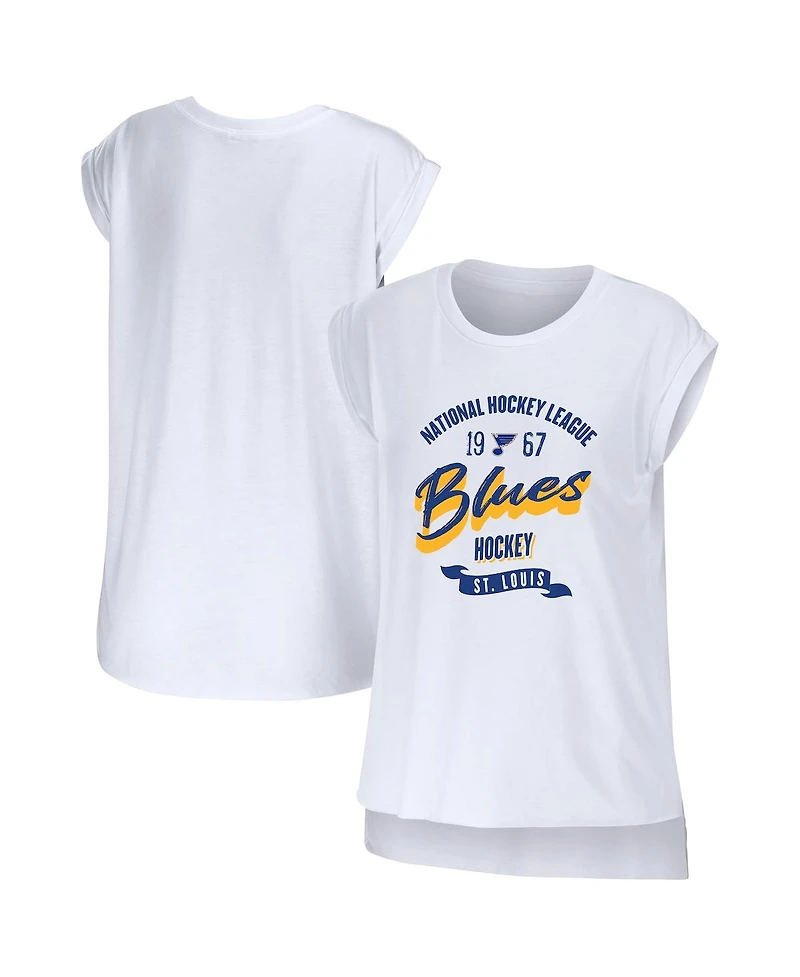 Wear by Erin Andrews Women's White St. Louis Blues Domestic Tank Top