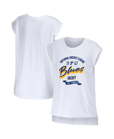 Wear by Erin Andrews Women's White St. Louis Blues Domestic Tank Top