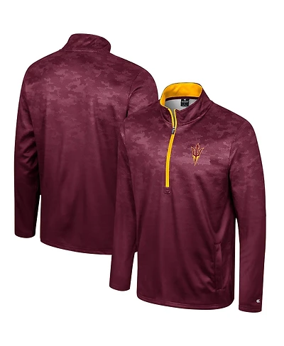 Colosseum Men's Maroon Arizona State Sun Devils The Machine Half-Zip Jacket