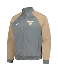 Nike Men's 2-Piece Steel Chicago Bulls 2024/25 City Edition Lightweight Full-Zip Jacket and Pants Set