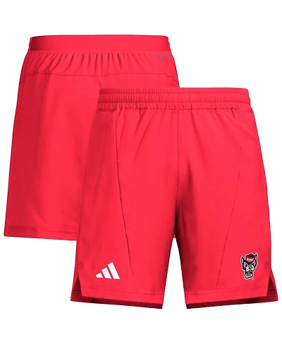 Adidas Men's Red Nc State Wolfpack Program Woven Training Shorts