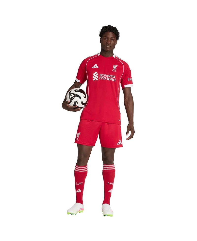 Adidas Men's Red Liverpool 2025/26 Home Aeroready Replica Shorts