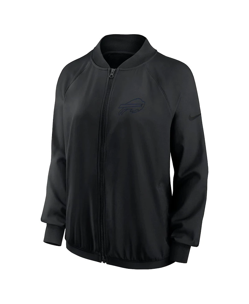 Nike Women's Black Buffalo Bills Raglan Full-Zip Jacket