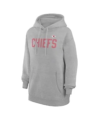 G-iii 4Her by Carl Banks Women's Heather Gray Kansas City Chiefs Dot Print Pullover Hoodie