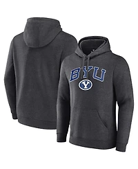 Fanatics Unlabeled Men's Heather Charcoal Byu Cougars Fleece Pullover Hoodie