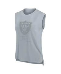 Fanatics Women's Gray Las Vegas Raiders Studio Embrace Tank Top