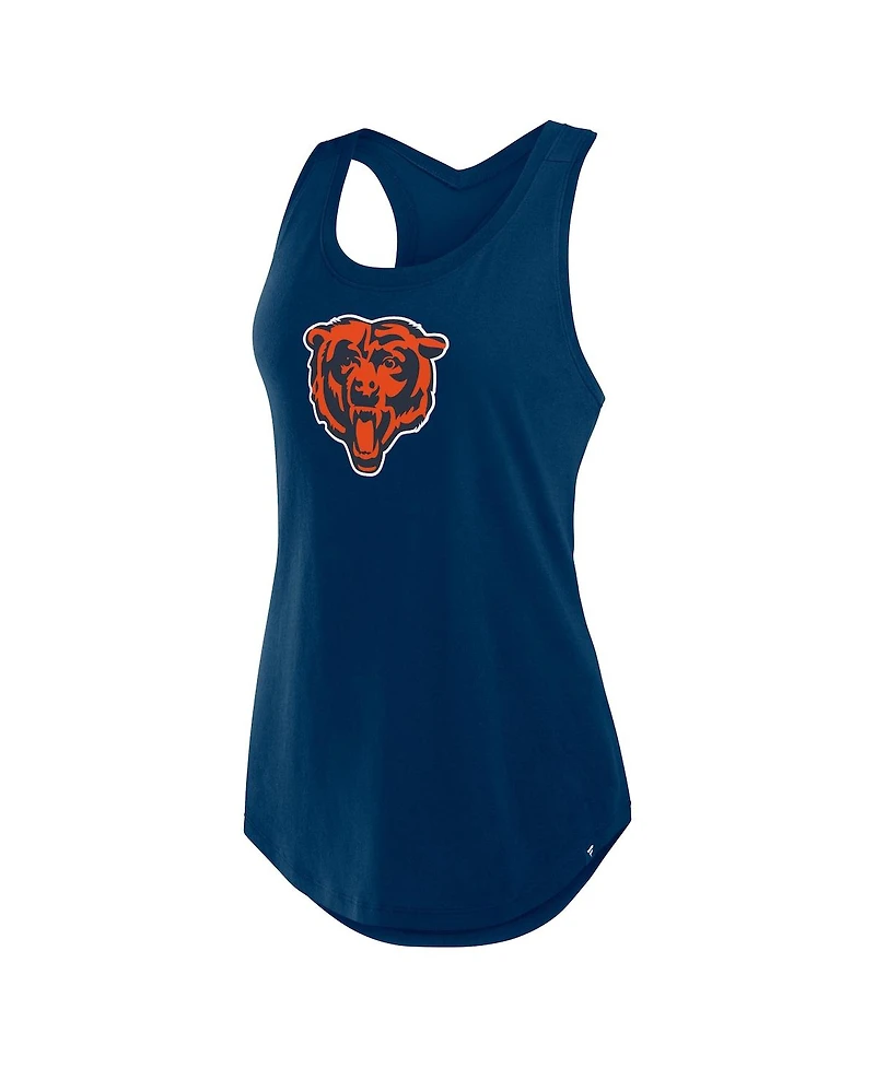 Fanatics Women's Navy Chicago Bears Iron Fan Tank Top