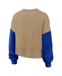 Nike Women's Tan Dallas Cowboys Oversized Rewind Pullover Sweatshirt