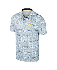 Colosseum Men's Navy West Virginia Mountaineers It's Time Allover Print Polo Shirt