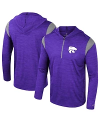 Colosseum Men's Purple Kansas State Wildcats Dozer Half-Zip Windshirt