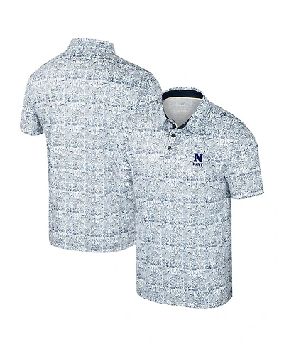 Colosseum Men's Navy Midshipmen It's Time Allover Print Polo Shirt