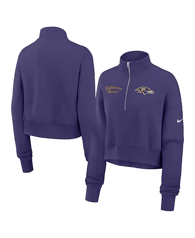 Nike Women's Purple Baltimore Ravens Primetime Phoenix Half-Zip Sweatshirt