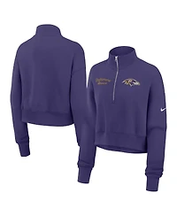 Nike Women's Purple Baltimore Ravens Primetime Phoenix Half-Zip Sweatshirt