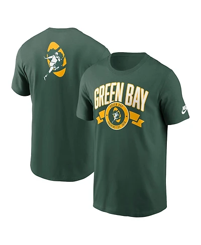 Nike Men's Green Bay Packers Rewind Front and Back Hit Essential T-Shirt