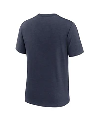 Nike Men's Heather Navy New England Patriots Long Pass Tri-Blend T-Shirt