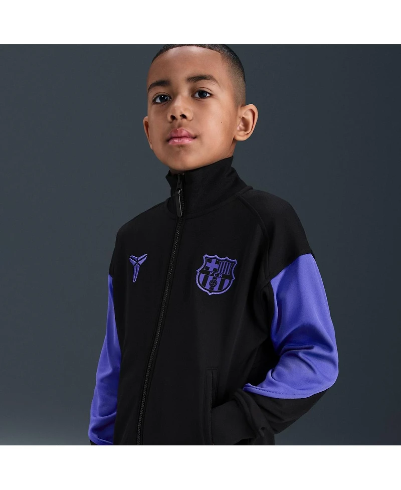Nike Big Boys and Girls Black Barcelona 2025/26 Academy Pro Anthem Dri-fit Full-Zip Jacket
