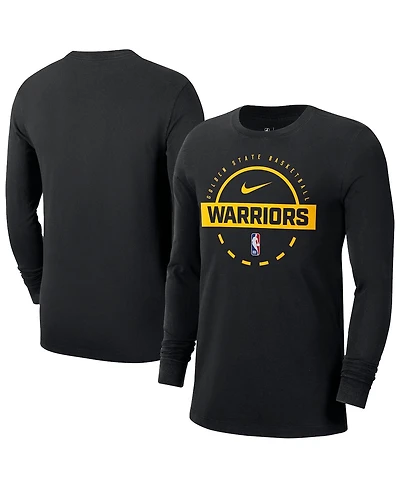 Nike Men's Black Golden State Warriors Authentic Long Sleeve Practice T-Shirt