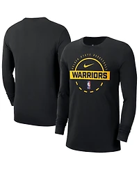 Nike Men's Black Golden State Warriors Authentic Long Sleeve Practice T-Shirt