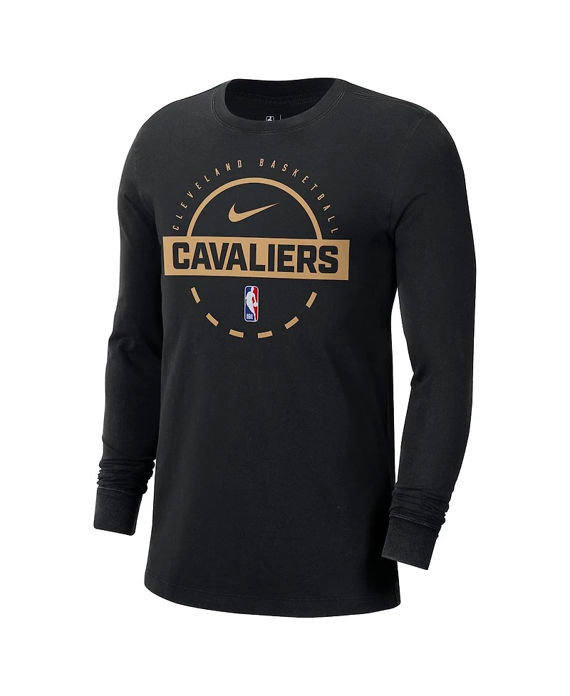 Nike Men's Black Cleveland Cavaliers Authentic Long Sleeve Practice T-Shirt
