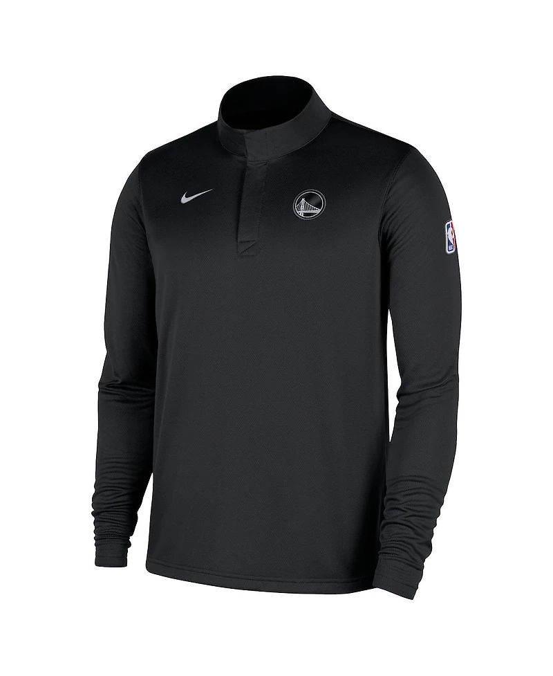 Nike Men's Black Golden State Warriors 2025/26 Authentic Coaches Quarter-Zip Pullover Jacket