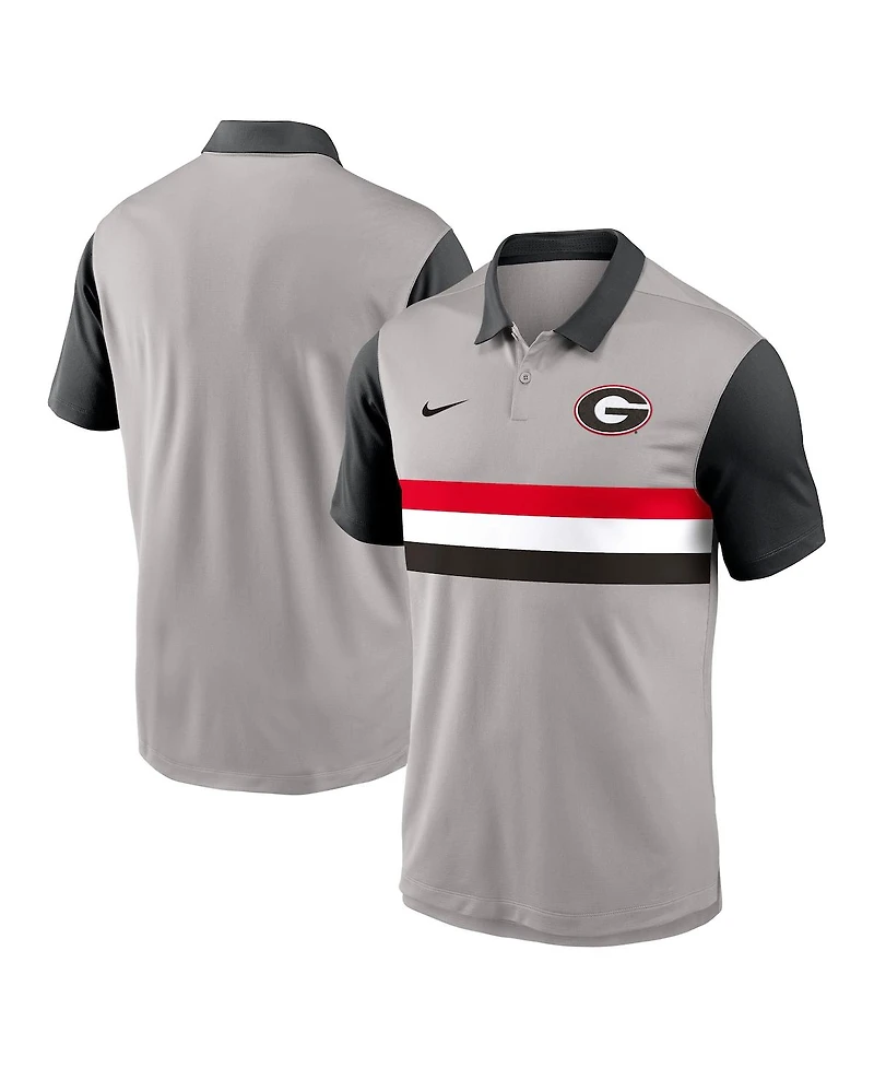 Nike Men's Gray/Black Georgia Bulldogs Vapor Performance Polo Shirt