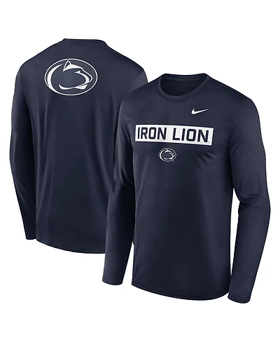 Nike Men's Navy Penn State Nittany Lions Primetime Campus 2-Hit Legend Long Sleeve T-Shirt