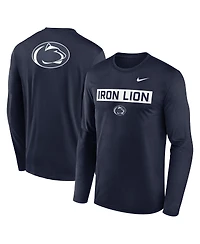 Nike Men's Navy Penn State Nittany Lions Primetime Campus 2-Hit Legend Long Sleeve T-Shirt