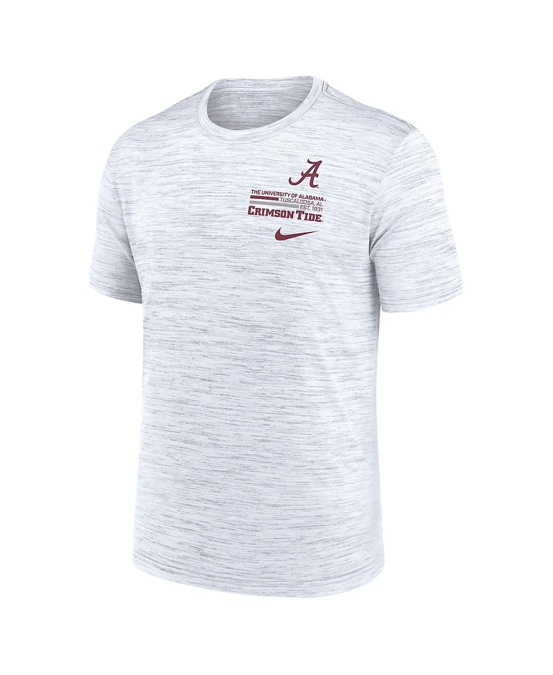 Nike Men's White Alabama Crimson Tide Velocity Stacked Performance T-Shirt