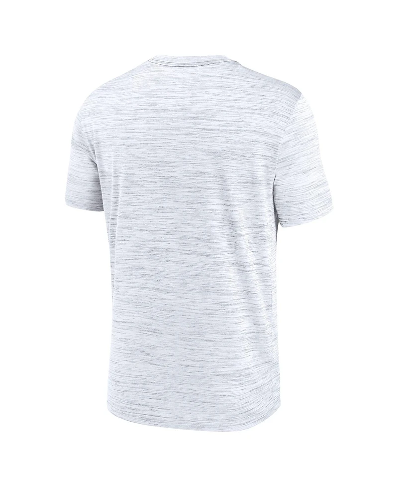 Nike Men's White Duke Blue Devils Velocity Stacked Performance T-Shirt