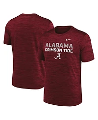 Nike Men's Crimson Alabama Tide Campus Center Stack Velocity Performance T-Shirt