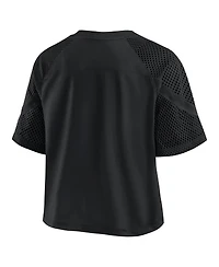 Fanatics Women's Kansas City Chiefs Oversized Raglan V-Neck Blackout Fashion Jersey