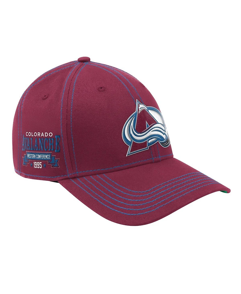 Starter Men's Burgundy Colorado Avalanche Sphere Ii Curved Starfit Adjustable Hat