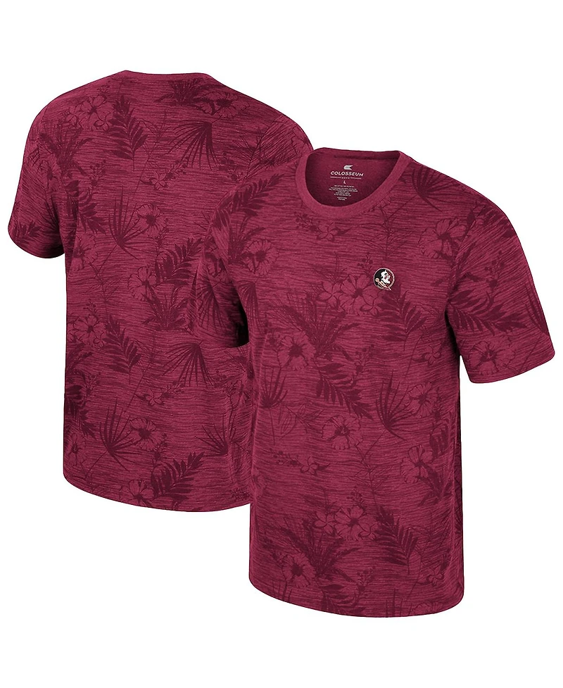 Colosseum Men's Garnet Florida State Seminoles Floral Printed T-Shirt